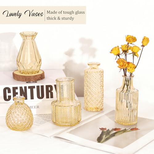 Set of 36 Glass Bud Vases Small Flower Vases for Centerpieces (36 Count)