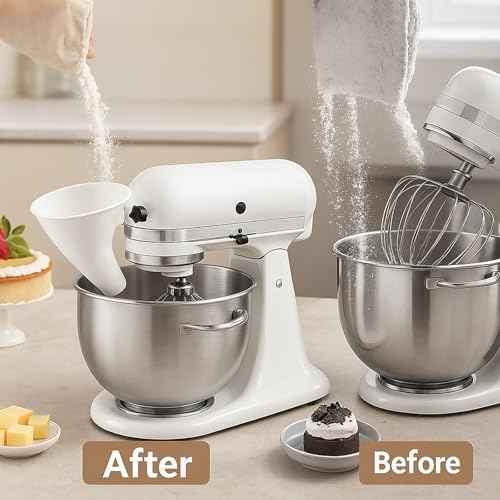 Flour Funnel for Kitchen Aid Mixer (2 Count)