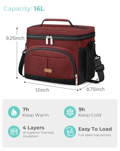 Lunch Box for Men Women Insulated Lunch Tote Cooler Bag Lunchbox