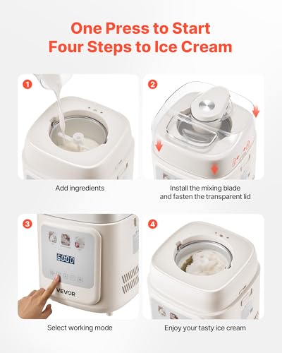 Upright Automatic Ice Cream Maker with Built