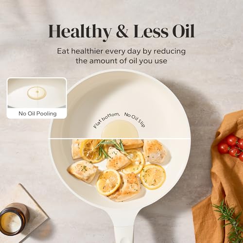 Ceramic Frying Pan with Glass Lid