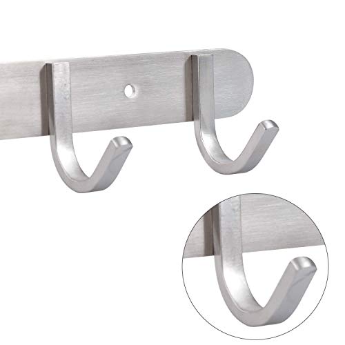 Coat Hook Rack Brushed Nickel