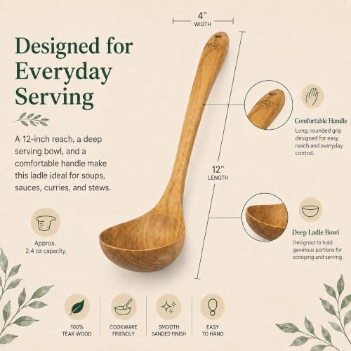 Original Eco Friendly Wooden Serving Ladle