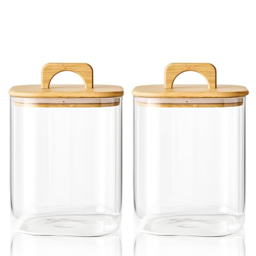 Sweejar 3 qt Glass Jars for Laundry Room Organization