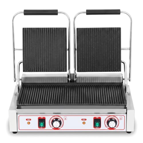 Commercial Panini Grill Grooved Press Sandwich Maker Industrial Panini Machine Single Grill Big