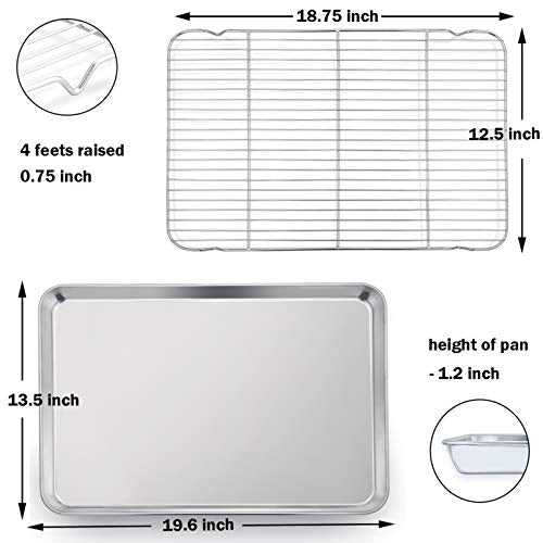 Stainless Steel Baking Sheet with Rack Set for Cookie
