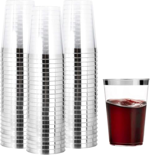 200PCS Silver Plastic Cups (200 Count)