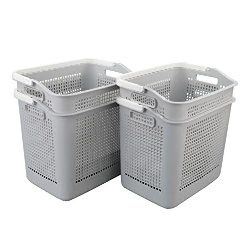 4 Pack 35 L Plastic Laundry Hamper (4 Count)