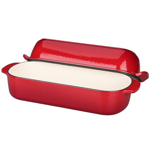 Enameled Cast Iron Loaf Pan with Lid
