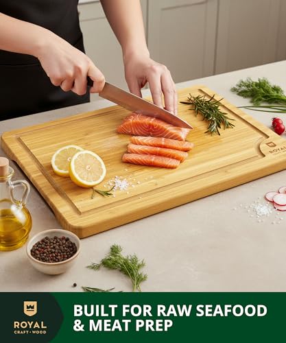 Wooden Cutting Boards for Kitchen Meal Prep & Serving