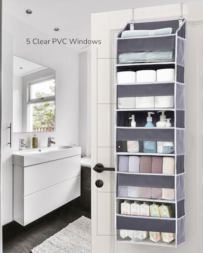 2 Pack 5 tier Over the Door Organizer Dark Gray (2 Count)