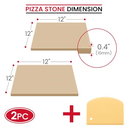 2 PCS Pizza Stones Set