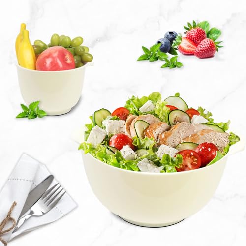 4.5 Quart Large Plastic Mixing Bowls set with Pour Spout