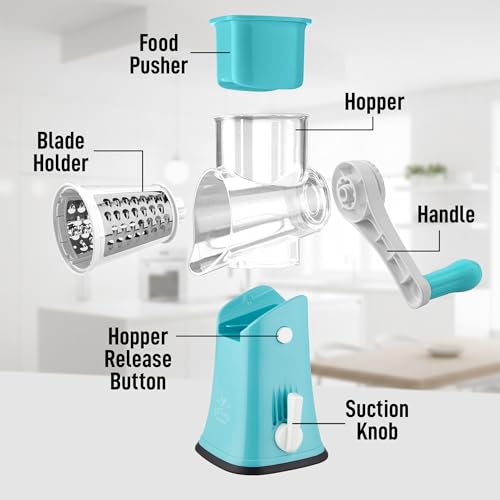 Rotary Cheese Grater 5 Blade Cheese Shredder