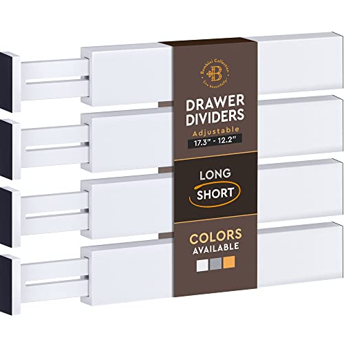 4 Pack Bamboo Drawer Dividers (4 Count)
