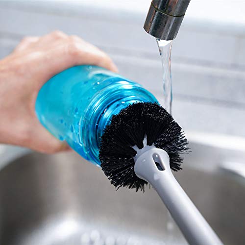 2-in-1 Bottle Brush and Straw Cleaner Brush, Black, 2 Pack (2 Count)