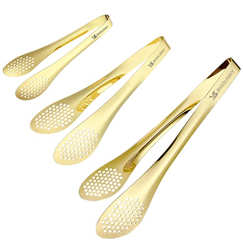 Chef Kitchen Tongs Stainless Steel Food Serving Tongs Set of 3
