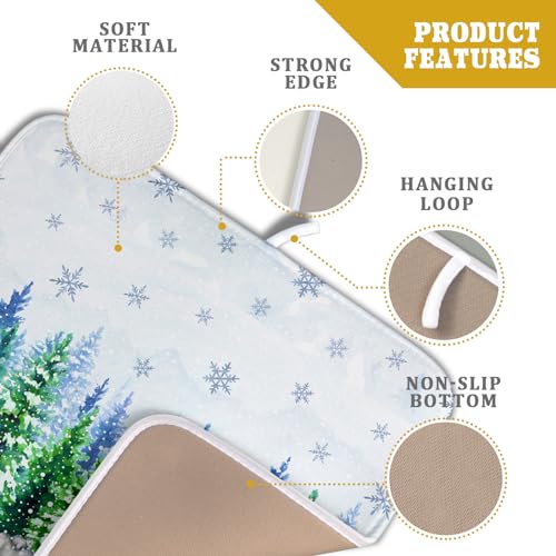 Winter Bear Bird Dish Drying Mat