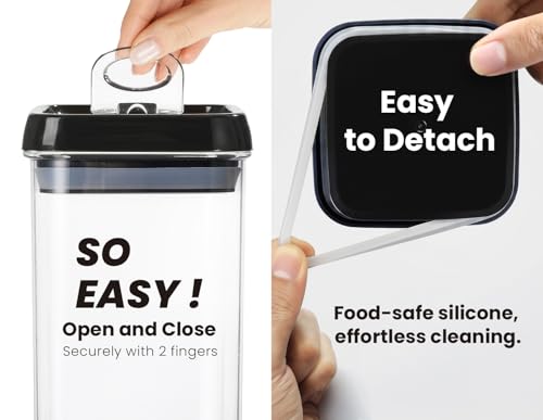 Flip Tite Food Storage Container with Lid 4” RECTANGLE Airtight Ring Flip Lock Top (3 Count)