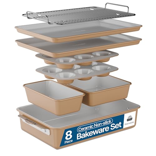Bakken 8 Piece Stackable Bakeware Set