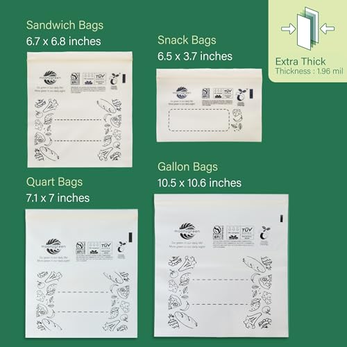 Compostable Food Storage Bags (160 Count)