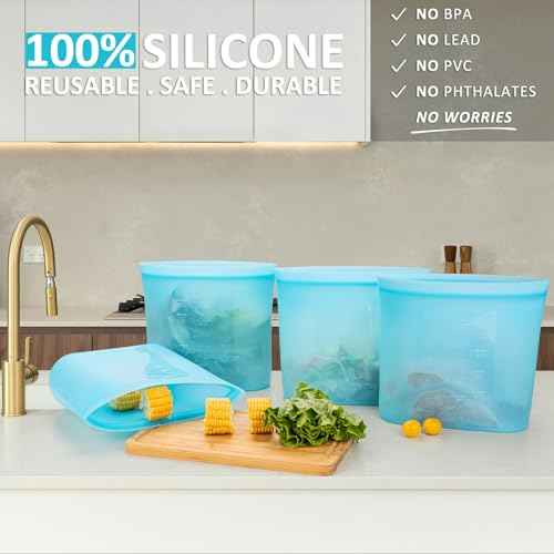 Reusable Food Storage Bags Extra Large (4 Count)