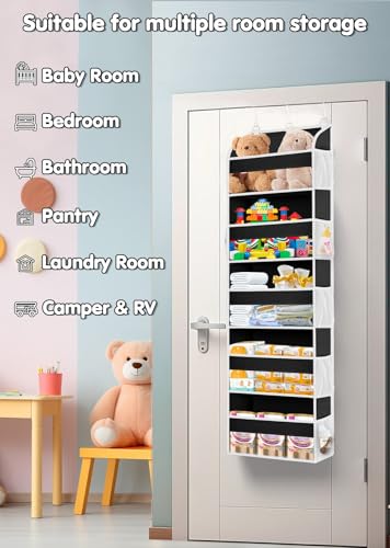 1 Pack Over The Door Storage Organizer with 5 Large Pockets