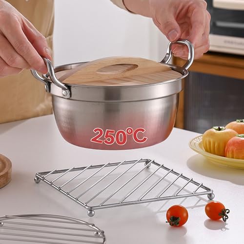 3 Pcs Stainless Steel Trivets Heat Resistant Insulated Hot Pads Table Dish Mat Tableware Placemat Dining Table Decor Hot Pads Cooking and Baking Pans Holder Air Fryer Oven Cookie Cooling Racks (3 Count)