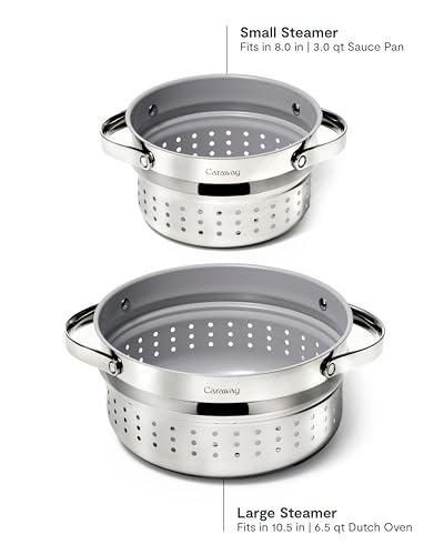 Small and Large Steamer Set with Handles (2 Count)