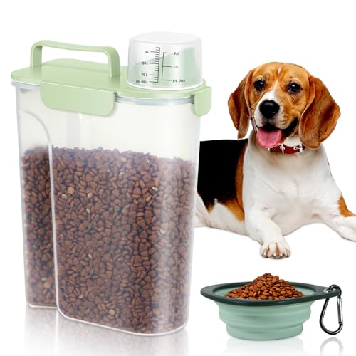 5 Lbs Pet Dog Food Storage Container for Travel Bird Seed Dispenser