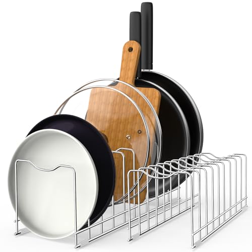 Pot Lid Organizer Pan Lid Organizer Kitchen Pot Lid Rack Suitable for Bakeware Dish Plate (2 Count)