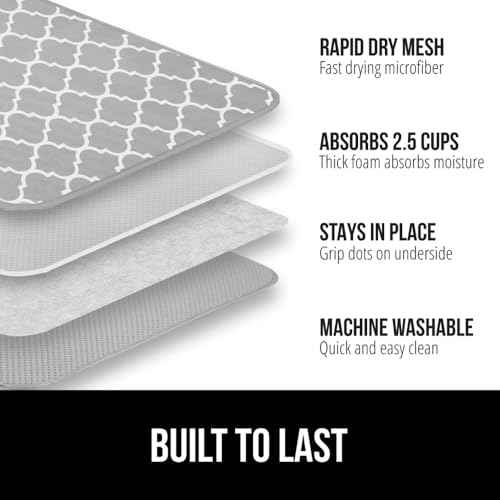 Ultra Absorbent Microfiber Dish Drying Mat