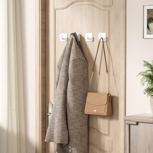Square Self Adhesive Towel Hooks (4 Count)