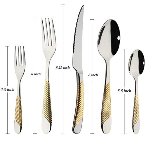 Gold Silverware Set 20 (20 Count)