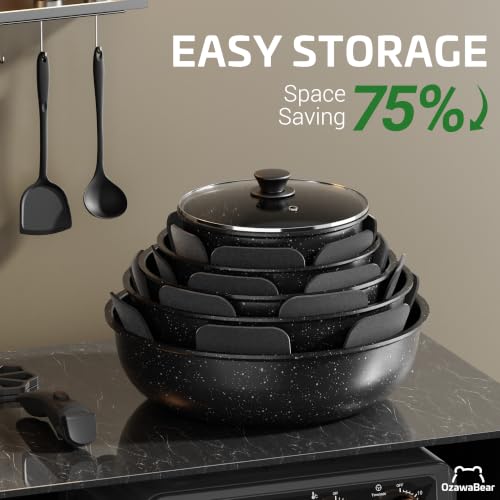 18 Pcs Pots and Pans Set Non Stick