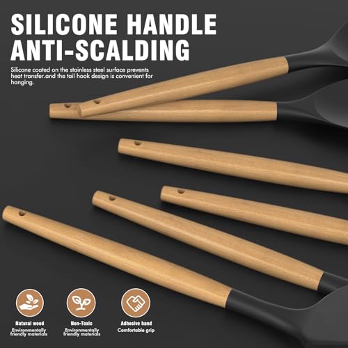 Silicone Cooking Utensils Set Utensil Sets (13 Count)