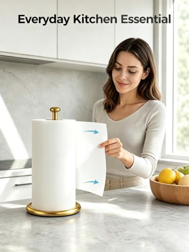 Paper Towel Holder Countertop with Weighted Base