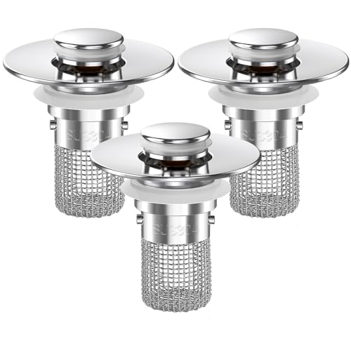 Bathroom Sink Drain Strainer (3 Count)