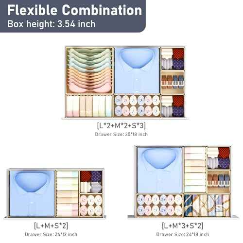 Drawer Organizer Clothes 26 Pack (26 Count)