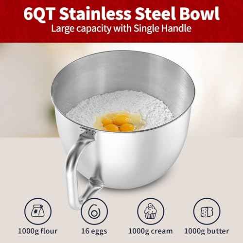 Stand Mixer 6QT Mixers Kitchen Electric Stand Mixer
