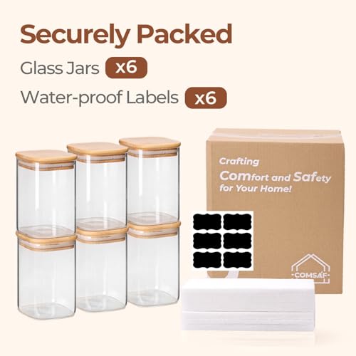 Glass Storage Containers with Lids 1.2 Qt (6 Count)