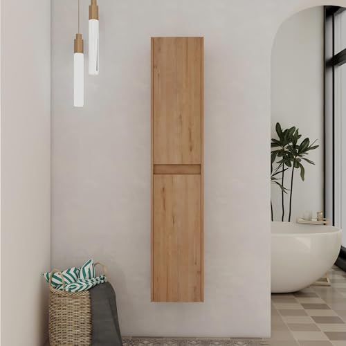 12" Bathroom Wall Cabinet Brown 2