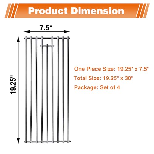 19 1 4" Stainless Steel Cooking Grid Grates Replacement Parts for 16517 Bull BBQ Angus