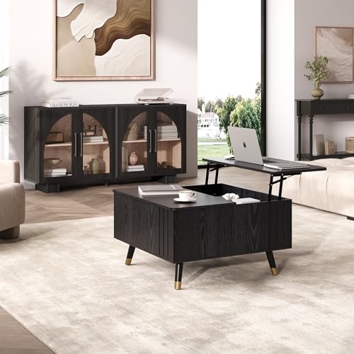 Square Lift Top Coffee Table with Storage for Living Room