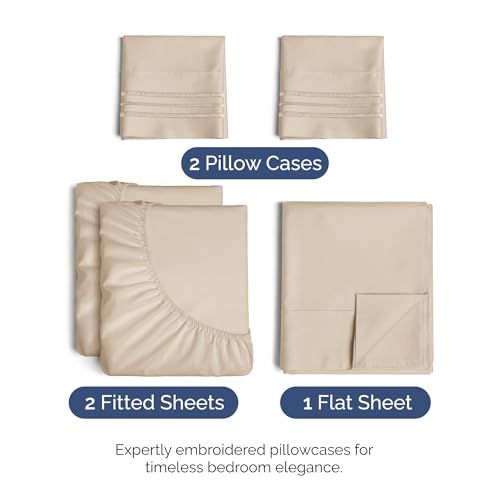 Split King Size 5 Piece Sheet Set
