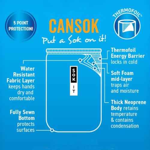 CanSok Sleeve for Beer & Soda Insulated Neoprene Cover
