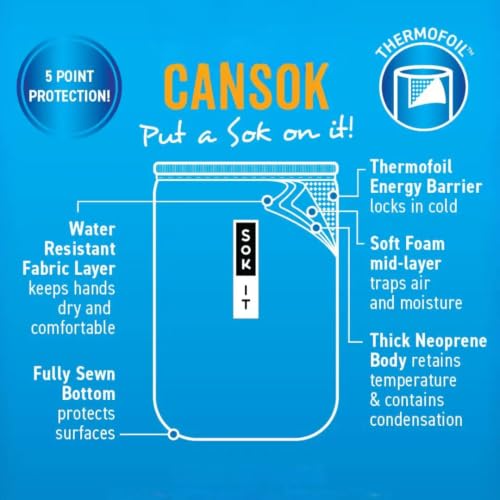 CanSok Sleeve for Beer & Soda Insulated Neoprene Cover
