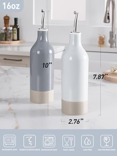 Ceramic Oil Dispenser Bottle (2 Count)