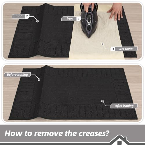 Kitchen Rugs Non Slip Washable 2PCS (10.83 Sq Ft)