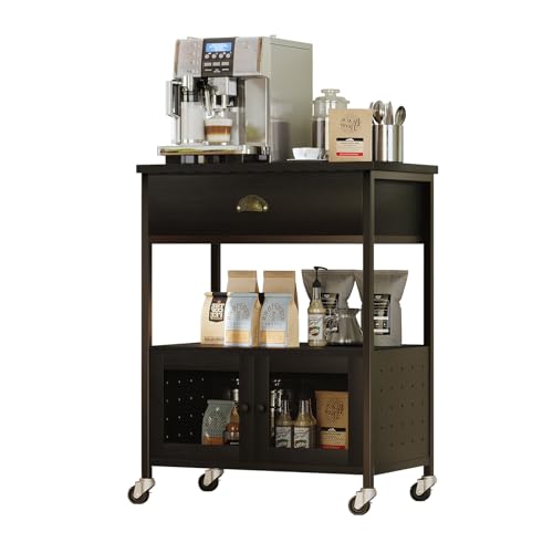 Coffee Bar Cart Cabinet